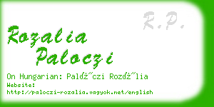 rozalia paloczi business card